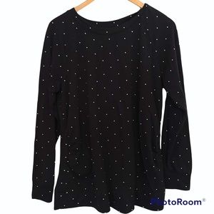 A•Glow Long Sleeve Polka Dot Top